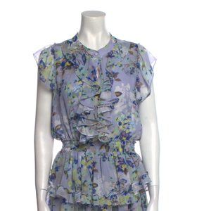 Misa Los Angles Floral Print Ruffle Dress - Sz. M *ALL SALES DONATED*